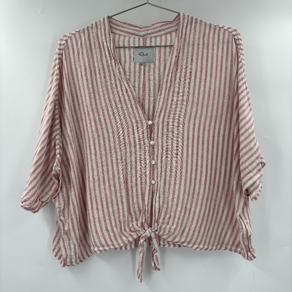 Rails Relaxed Short Sleeve Button Down Tie Knot T… - image 1